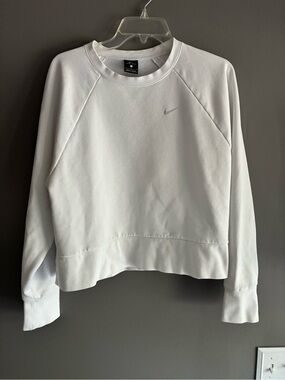 Nike Women’s White Crewneck Sweatshirt With Back Cut-Outs